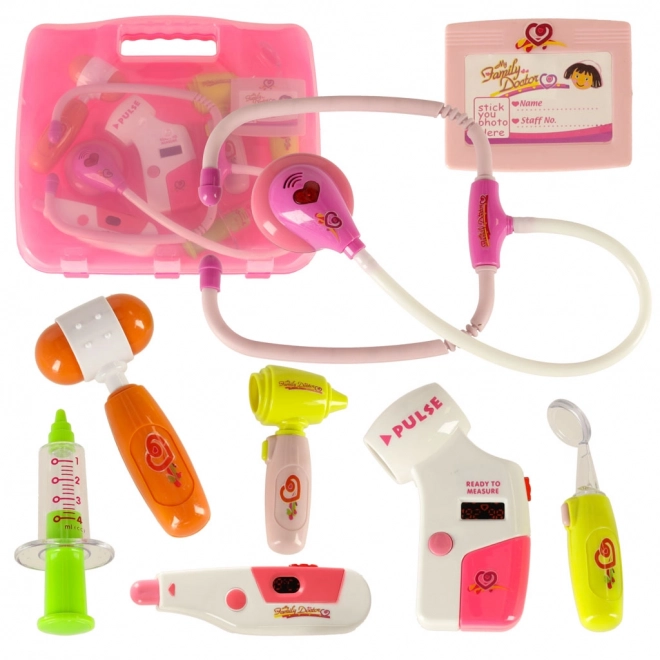 Arztkoffer Spielset mit Licht und Sound Rosa