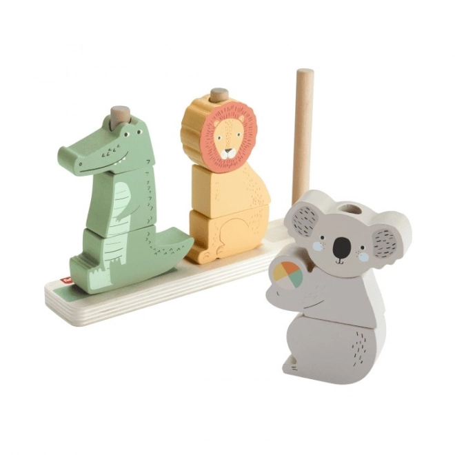 Fisher-Price Holzspielzeug Tiere Sortieren und Stapeln