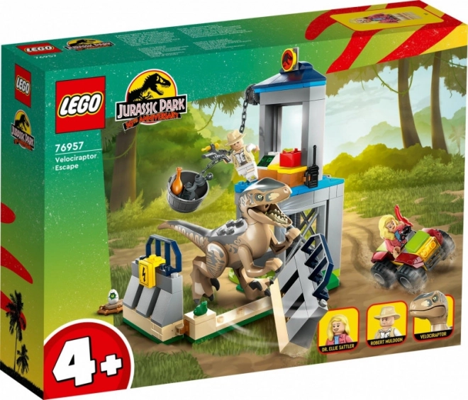 Lego Jurassic World Velociraptor Flucht Bauset