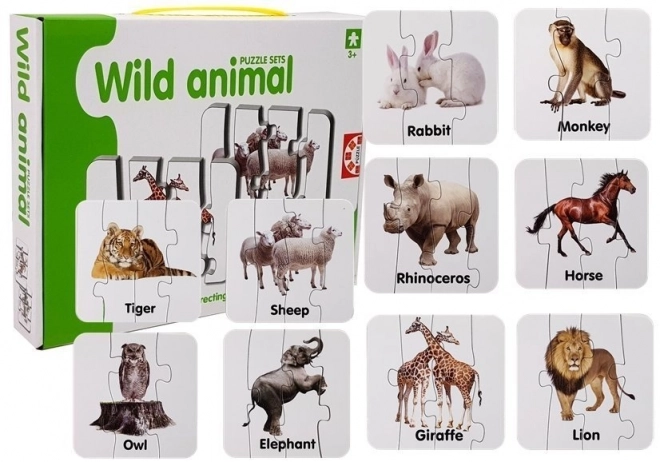 Bildungspuzzle Wildtiere Englisch