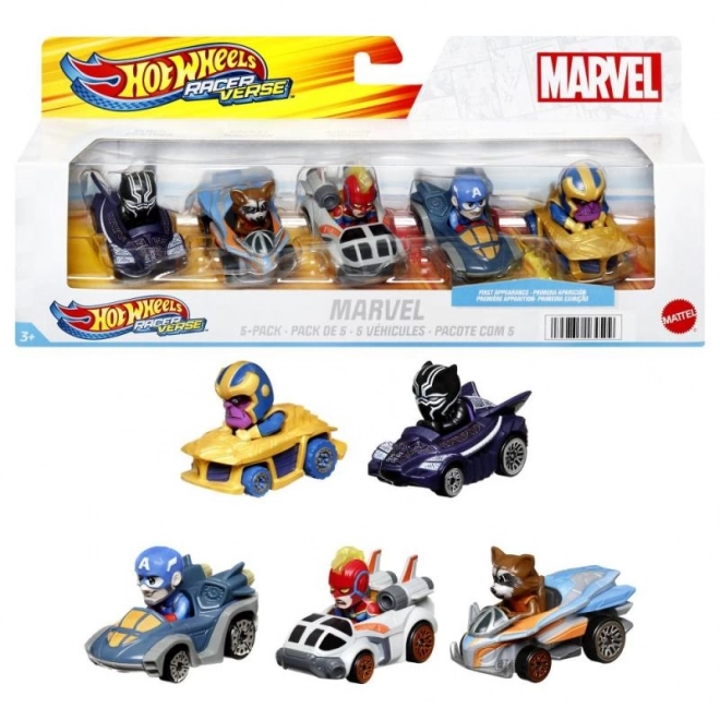 Hot Wheels Racerverse Marvel Rennwagen Set