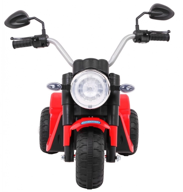 MiniBike Elektromotorrad für Kinder Rot mit Sound und LED-Lichtern