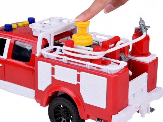 Feuerwehrwagen mit Drehschlauch und Pumpe für Kinder