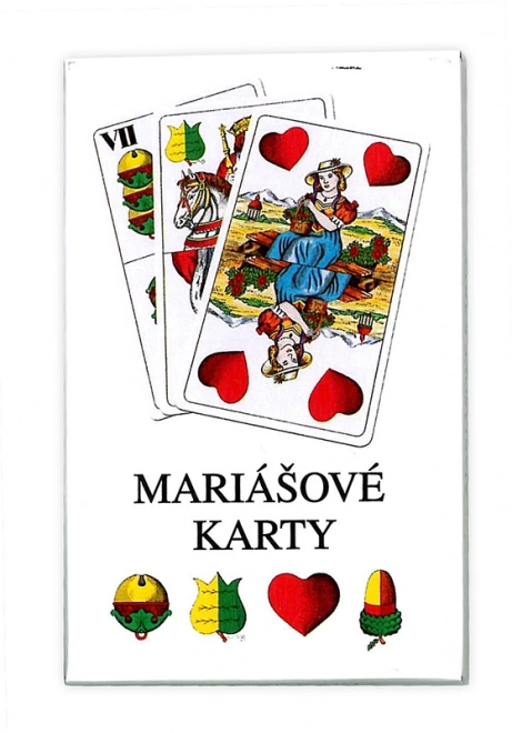 Doppelköpfige Mariáš-Karten in Pappschachtel