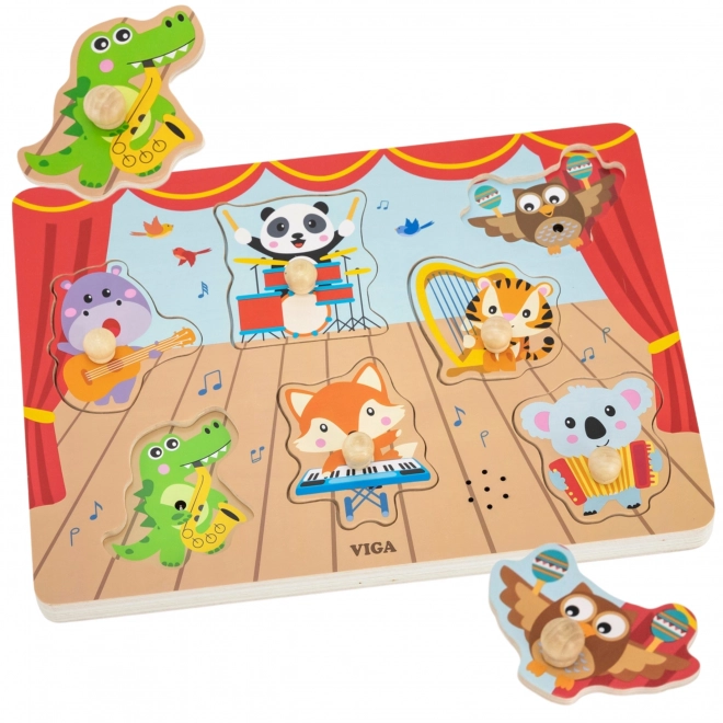 VIGA Puzzle musizierende Tiere