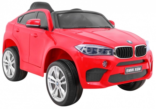 BMW X6M Elektrisches Kinderauto Rot + Fernbedienung + EVA + langsamer Start + Audiopanel + LED-Diode