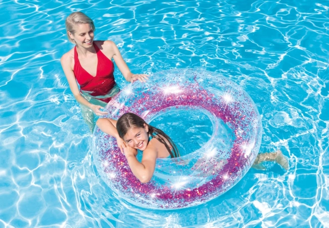 Funkelnder Glitter Aufblasbarer Schwimmreifen