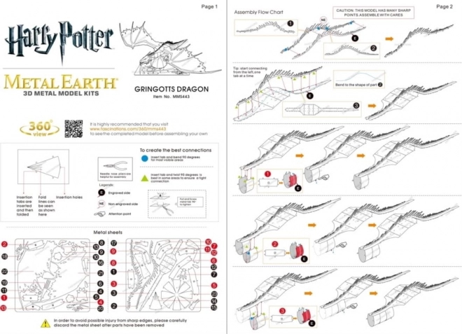 Harry Potter Drache von Gringotts 3D Puzzle