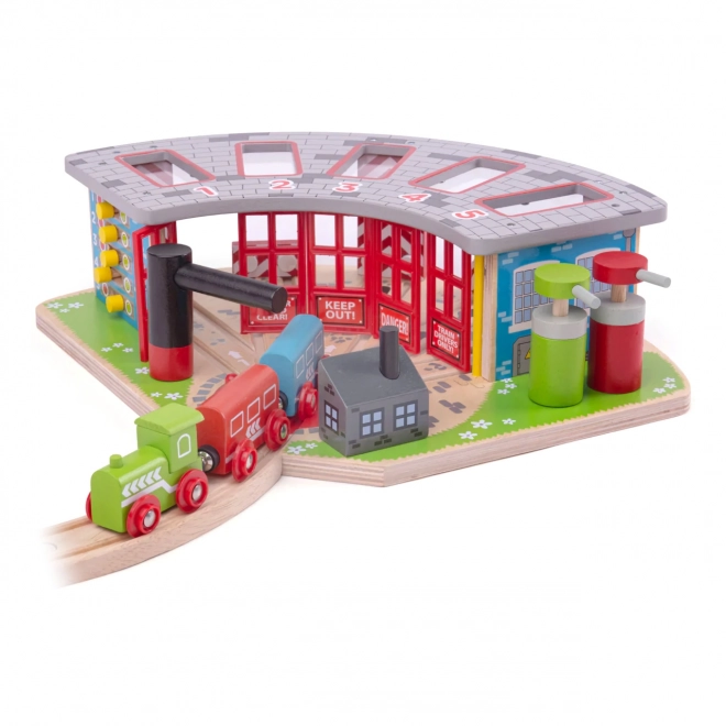 Bigjigs Rail Exklusives Depot für 5 Züge