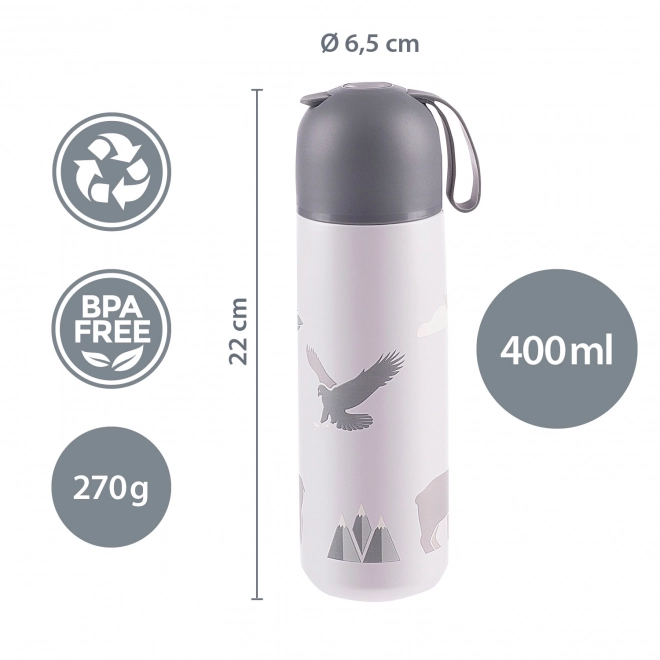 Thermosflasche mit Silikongriff 400 ml, City