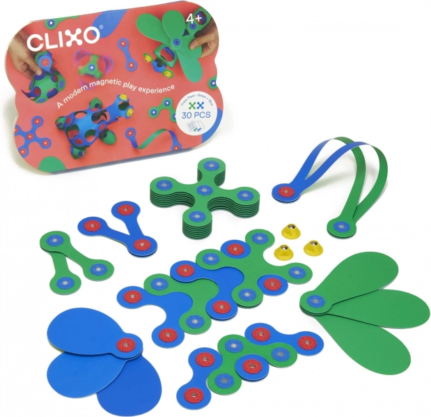 Clixo Magnetische Bausteine Set Blau & Grün