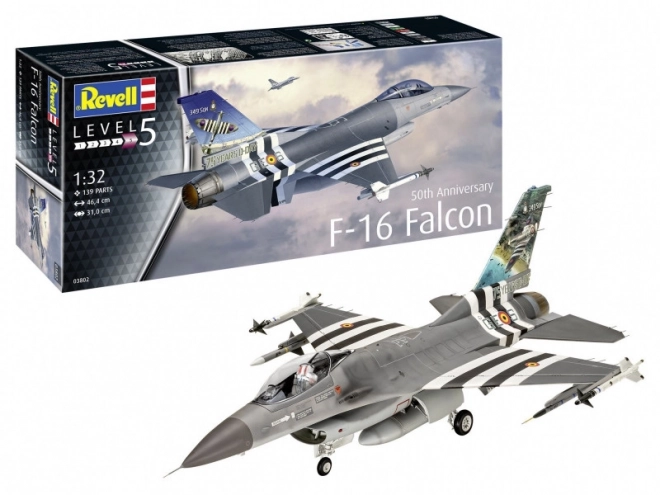 Kunststoffmodellflugzeug F-16 Falcon 50. Jubiläum 1/32