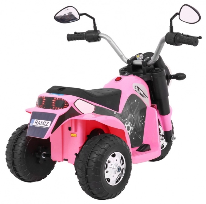 MiniBike für Kinder mit Akku - Rosa mit Sounds und LED-Lichtern