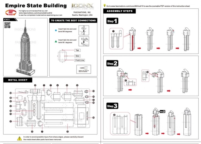 3D-Puzzle Empire State Building von Metal Earth