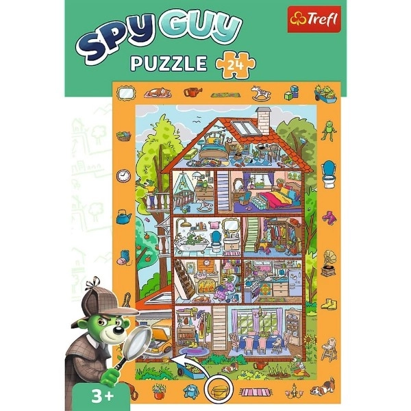 Trefl Beobachtungspuzzle 24 Teile - Spy Guy im Haus