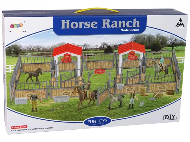 DIY Ranch-Set mit Pferden und Reitern