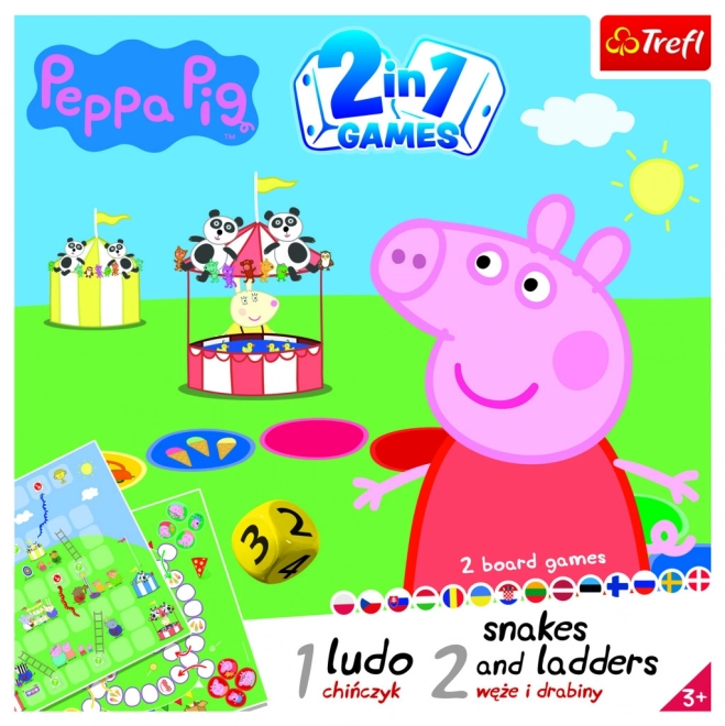 Schweinchen Peppa 2-in-1 Spiel: Leiterspiel und Ludo