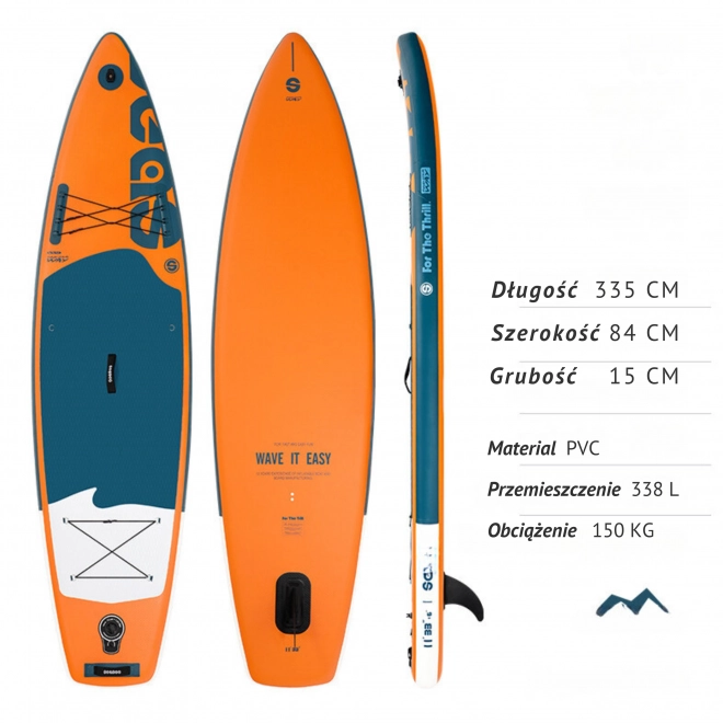 Aufblasbares SUP-Board Beach Dolphin Orange