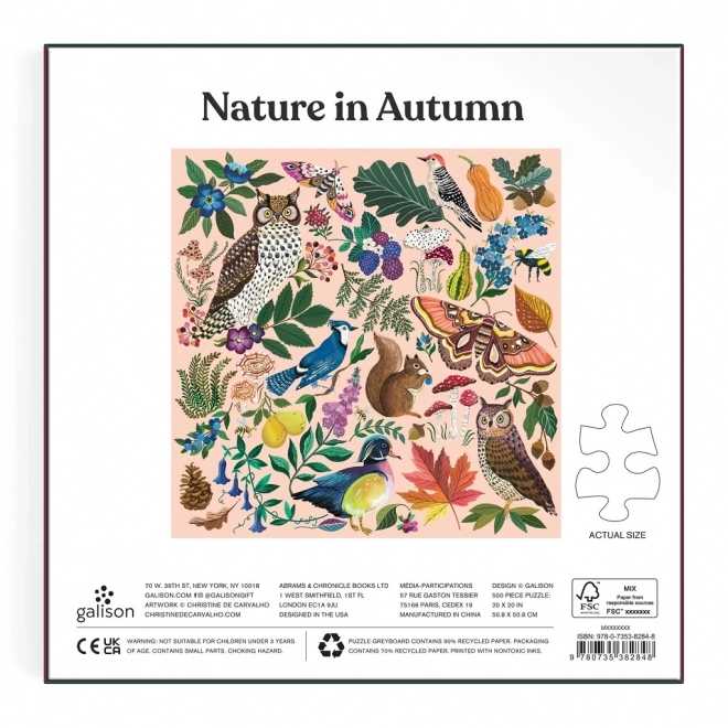 Galison Puzzle Herbstliche Natur 500 Teile