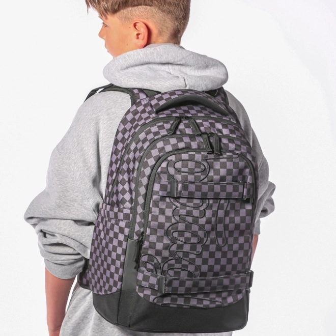 Schulset BAAGL Skate Max grau: Rucksack, Etui und Beutel