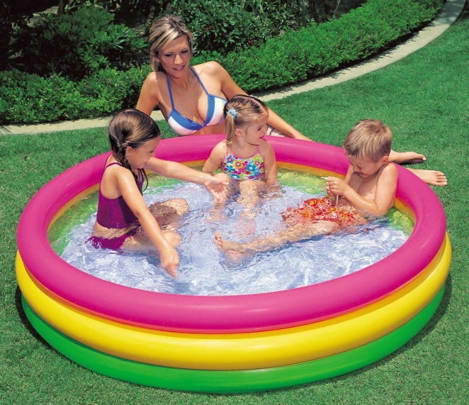 Aufblasbarer Kinderpool Regenbogen Intex