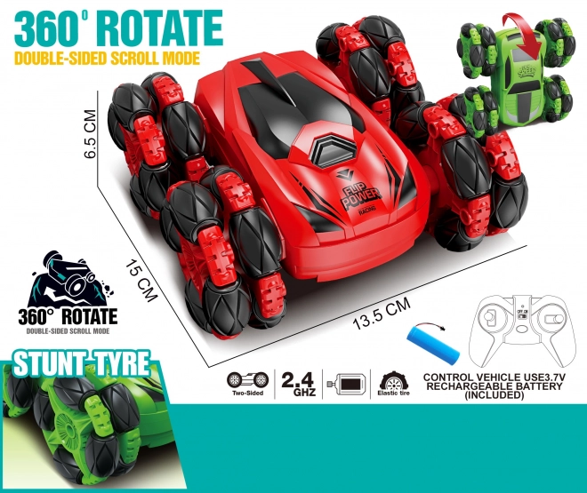 Woopie Unterhaltsames RC Auto mit 360° Akrobatik und 2,4 GHz Fernsteuerung