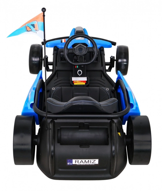Speed 7 Drift King batteriebetriebene Gokart für Kinder Blau + Driftfunktion + Sportsitz + 2 Geschwindigkeiten + EVA