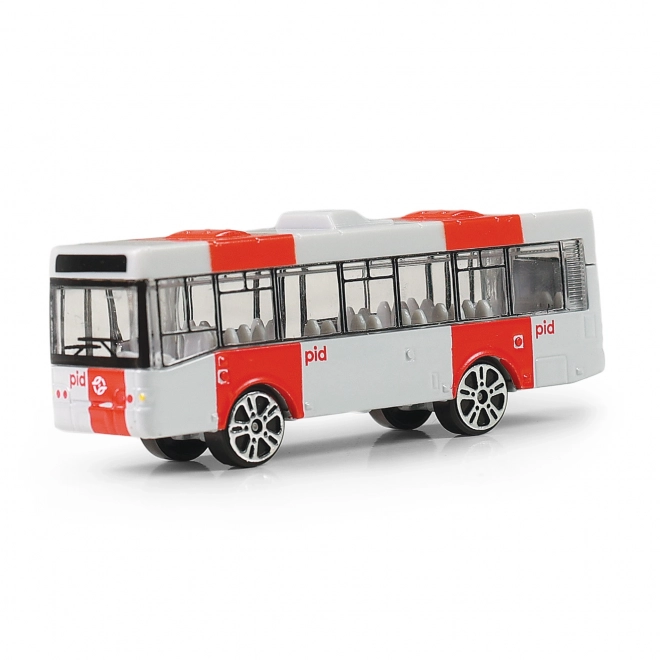 Kleiner roter Stadtbus Modell Prag