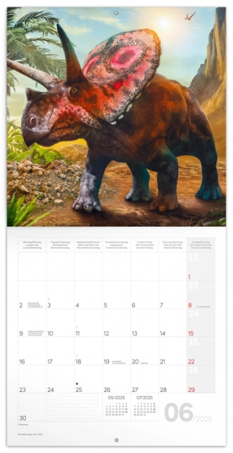 Notique Wandkalender Dinosaurier 2025