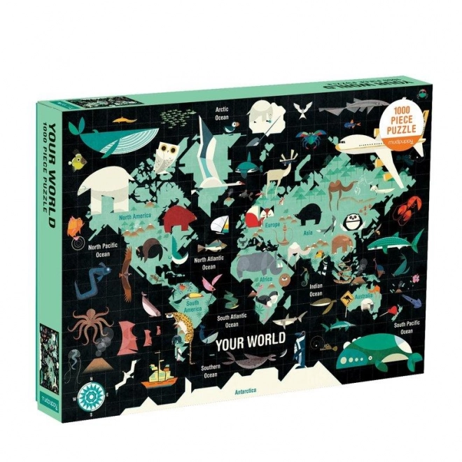 Mudpuppy Puzzle „Ihre Welt“ 1000 Teile
