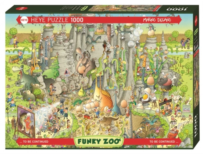 Puzzle HEYE Verrückter ZOO: Ausstellung Jurassic World 1000 Teile