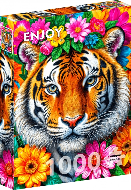 ENJOY Puzzle Streifen und Blumen 1000 Teile