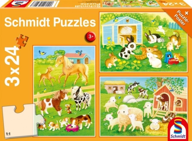 Freunde vom Bauernhof Puzzle Set