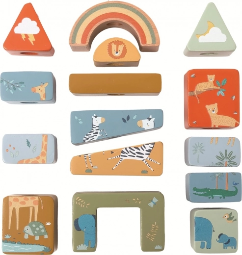 Kreatives Bauen mit Safari-Tieren