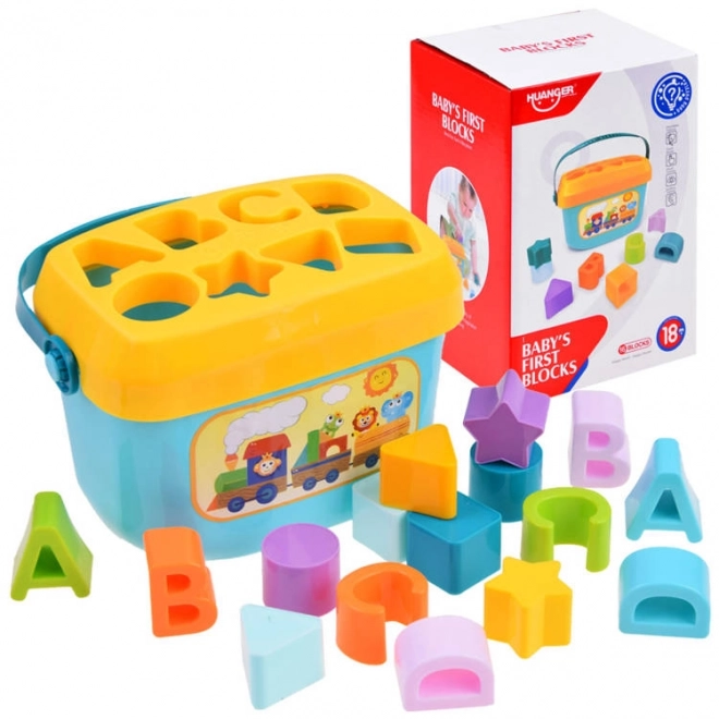 Eimer Buchstabenbausteine Sortier-Set
