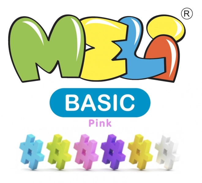 Meli Basic Waffel Bausteine Pink 300 Teile