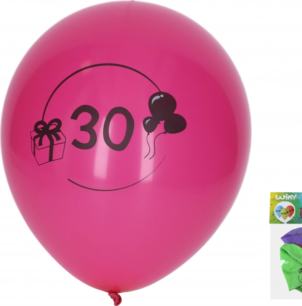 Luftballons 30 cm mit Zahl 30 – Set 5 Stk.