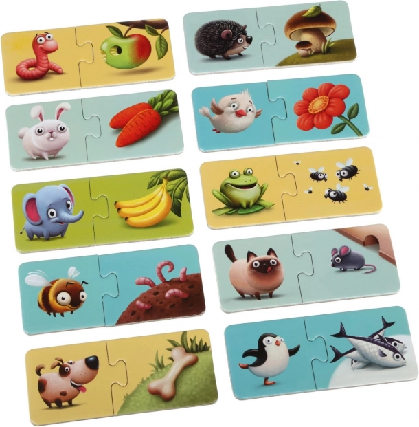 Lernen durch Spiel: Ordne die Tiere ihrem Futter zu