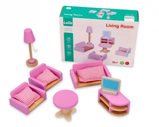 Möbelset für Puppenstuben Wohnzimmer