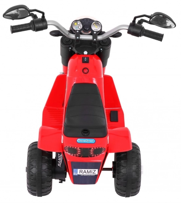 MiniBike Elektromotorrad für Kinder Rot mit Sound und LED-Lichtern