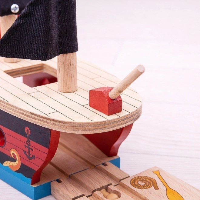 Piratenschiff aus Holz für Bigjigs Rail