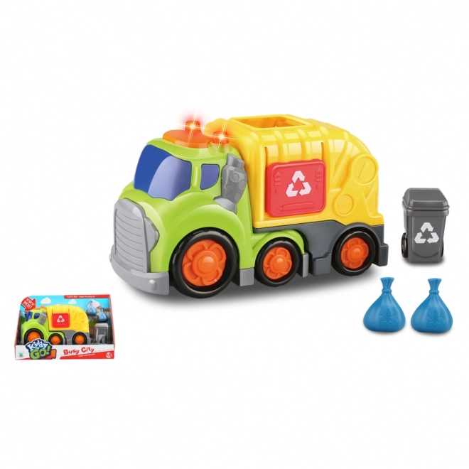 Kiddy Go! Müllwagen mit Licht und Sound, 19 cm