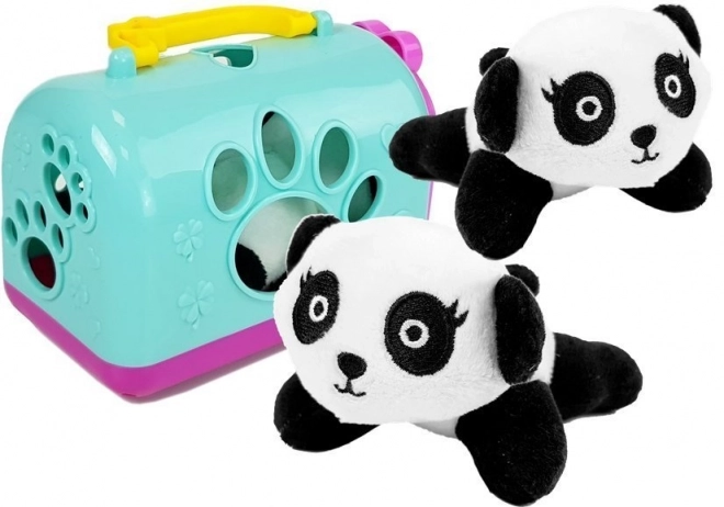 Kuscheltier Kleine Panda mit Transportbox