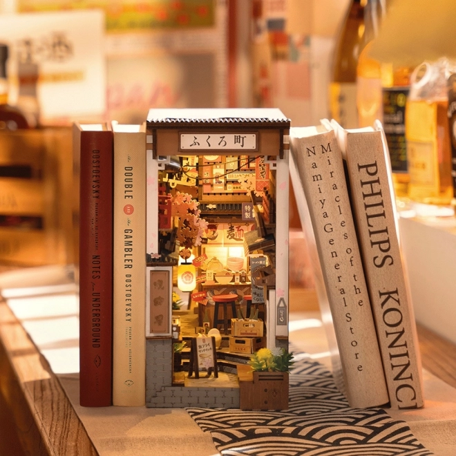 3D-Puzzle Buchstütze Sakura-Straße mit Wein
