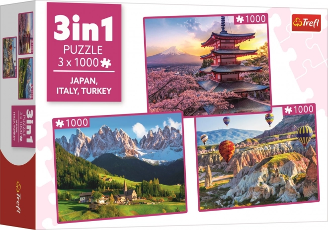 Puzzle-Set Japan, Italien, Türkei