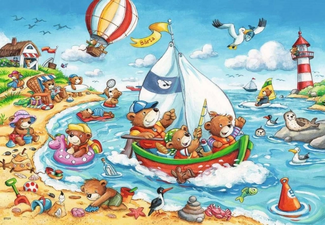 Ravensburger Puzzle Urlaub am Meer 2x24 Teile