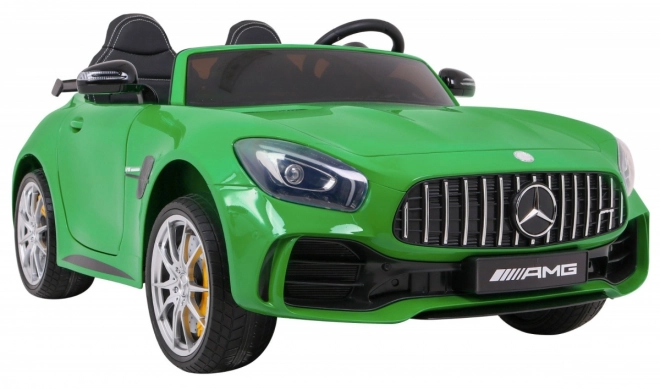 Mercedes-Benz GT R pro Kinder lackiert grün + 4x4 + Lüftungsöffnung + Fernbedienung + EVA + MP3 LED