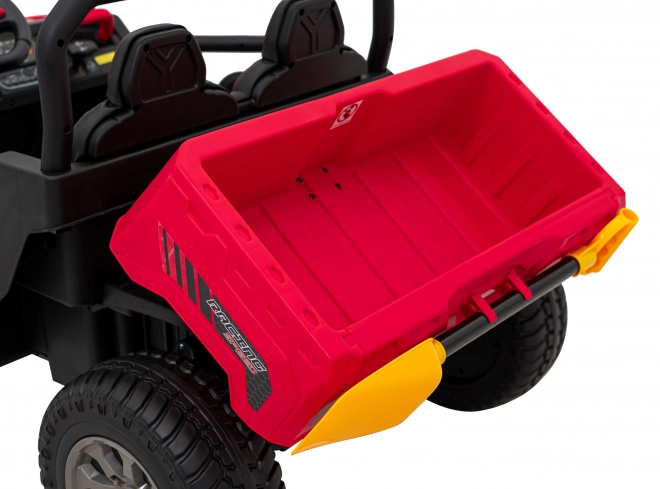 Auto Pick-Up Speed 900 pro Kinder rot + Antrieb 4x4 + bewegliche Pumpe + Gepäckraum + Fernbedienung + Schaufel + LED Audio