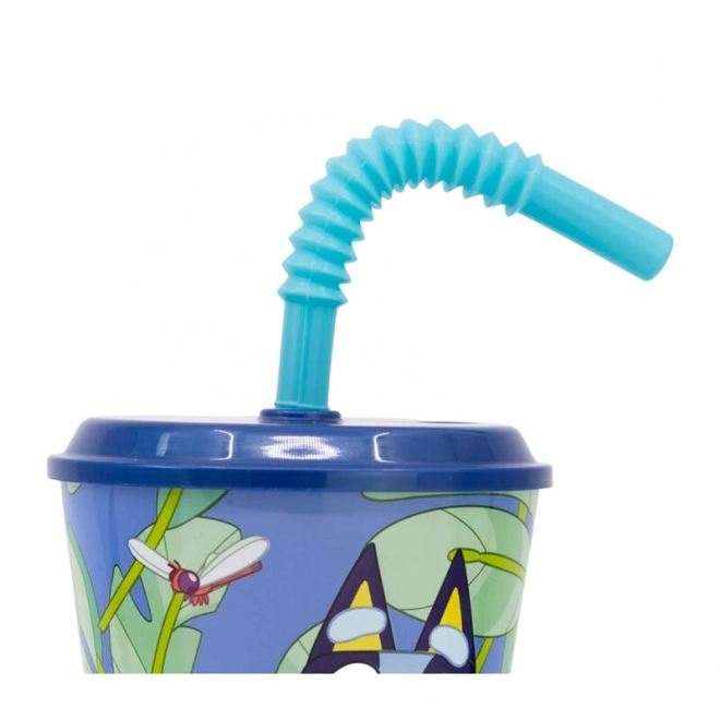 Kinder Trinkbecher mit Strohhalm Bluey 430 ml