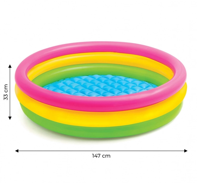 Aufblasbarer Kinderpool Regenbogen Intex